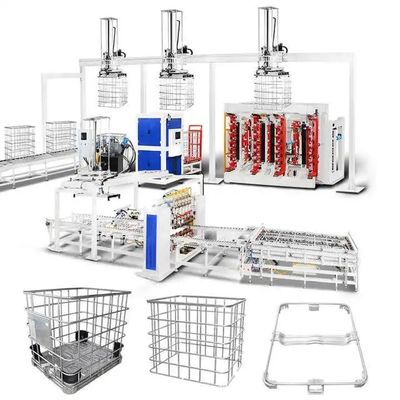 工場 IBC グリッド IBC ケージ フレーム 中間バルクコンテナ 鉄パイプ メッシュ 機械 自動生産ライン